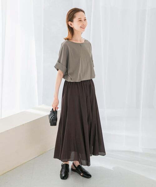 URBAN RESEARCH ROSSO WOMEN(アーバンリサーチ ロッソ)の「UVカットデザインスリーブプルオーバー(Tシャツ/カットソー・レディース・モカ/イエロー/ネイビー/オフホワイト・FREE)」の6枚目の写真