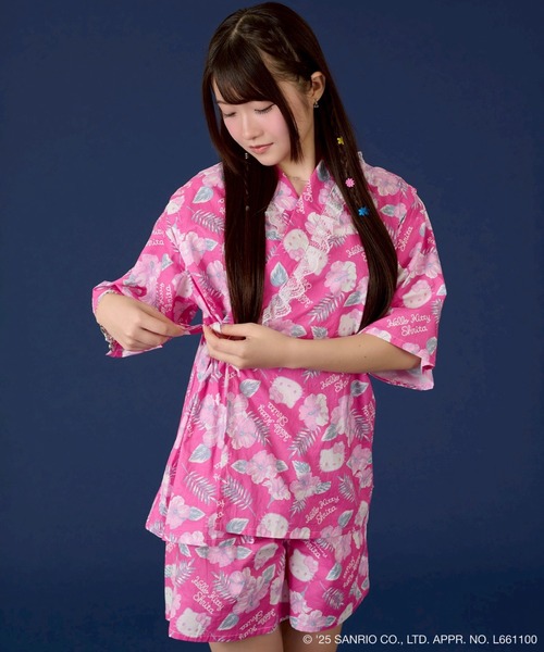 セール】【HELLO KITTY】総柄甚平セット（セットアップ）｜shrita