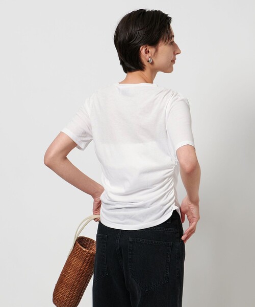 UNITED ARROWS アシンメトリー ギャザー ショートスリーブカットソー アシンメトリー ギャザー ショートスリーブカットソー