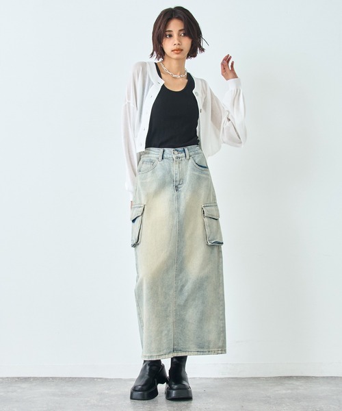 ANAP（アナップ）の「シアー ショートカーディガン（カーディガン/ボレロ・レディース・ブルー/ブラック/ホワイト・FREE）」の17枚目の写真