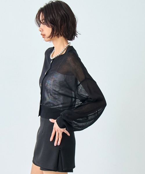 ANAP（アナップ）の「シアー ショートカーディガン（カーディガン/ボレロ・レディース・ブルー/ブラック/ホワイト・FREE）」の19枚目の写真