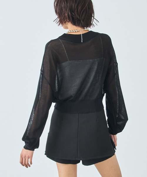 ANAP（アナップ）の「シアー ショートカーディガン（カーディガン/ボレロ・レディース・ブルー/ブラック/ホワイト・FREE）」の20枚目の写真