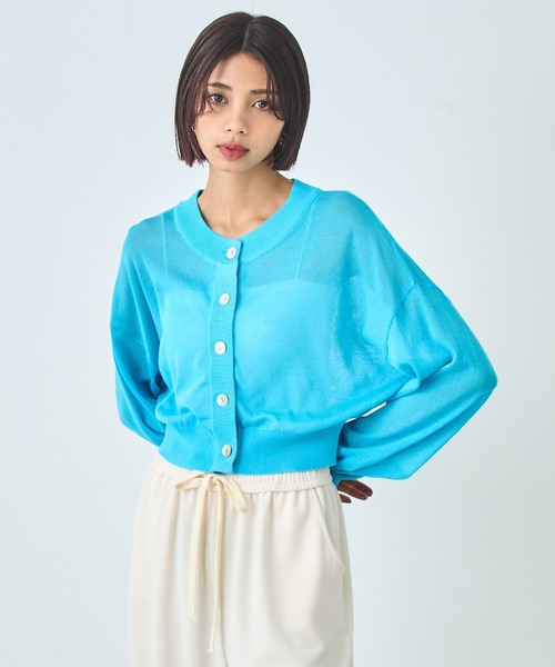 ANAP（アナップ）の「シアー ショートカーディガン（カーディガン/ボレロ・レディース・ブルー/ブラック/ホワイト・FREE）」の10枚目の写真