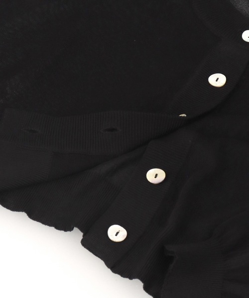 ANAP（アナップ）の「シアー ショートカーディガン（カーディガン/ボレロ・レディース・ブルー/ブラック/ホワイト・FREE）」の6枚目の写真