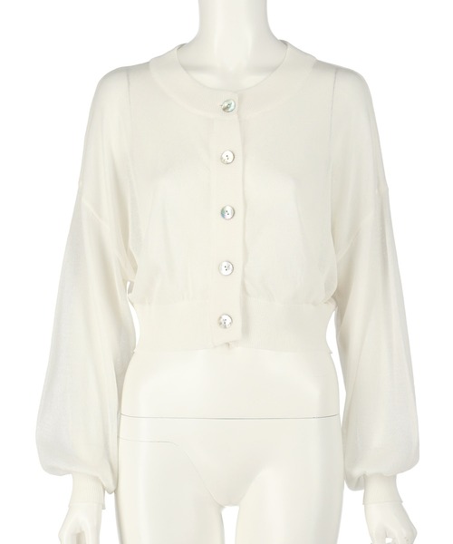 ANAP（アナップ）の「シアー ショートカーディガン（カーディガン/ボレロ・レディース・ブルー/ブラック/ホワイト・FREE）」の8枚目の写真