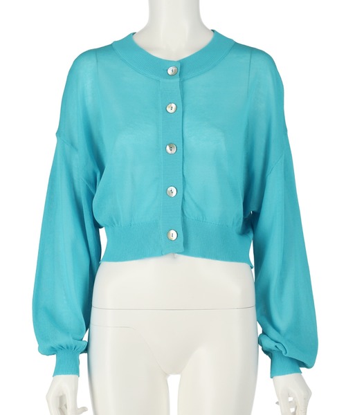 ANAP（アナップ）の「シアー ショートカーディガン（カーディガン/ボレロ・レディース・ブルー/ブラック/ホワイト・FREE）」の5枚目の写真