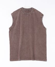 SCUTUM オーバーサイズ ピグメント ノースリーブTシャツ