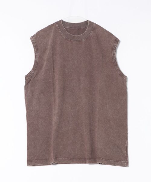 JOHNNY WOLF(ジョニーウルフ)の「SCUTUM オーバーサイズ ピグメント ノースリーブTシャツ(Tシャツ/カットソー・メンズ・ブラック/モカ/インディゴブルー/カーキ/オフホワイト・L/M)」の1枚目の写真