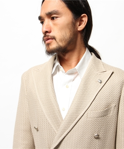 TAGLIATORE(タリアトーレ)の「TAGLIATORE ダブルフロントジャケット(テーラードジャケット・メンズ・ベージュ・48/50)」の5枚目の写真