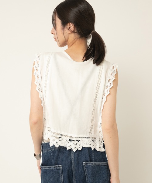 RNA-N(アールエヌエーエヌ)の「V0168 バテンレースベスト(ベスト・レディース・オフホワイト/ブラック・FREE)」の19枚目の写真