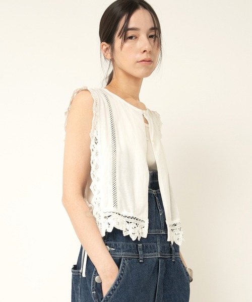 RNA-N(アールエヌエーエヌ)の「V0168 バテンレースベスト(ベスト・レディース・オフホワイト/ブラック・FREE)」の20枚目の写真