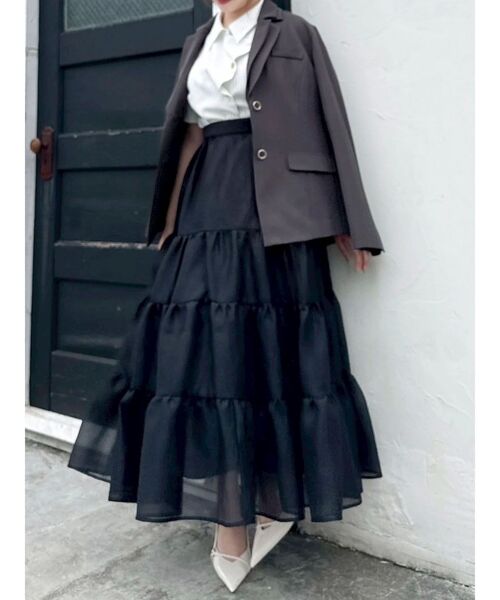 オーガンティアードスカート オーガンティアードスカート（スカート）｜dazzlin（ダズリン）の