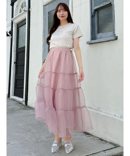 オーガンティアードスカート（スカート）｜dazzlin（ダズリン
