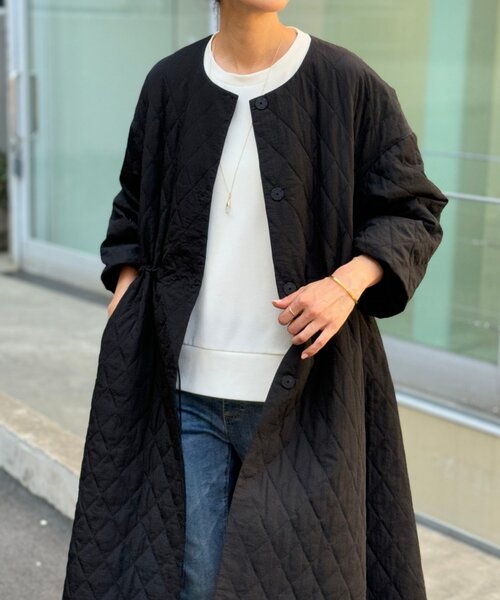BEARDSLEY（ビアズリー）の「袖バルーンキルトコート（その他アウター・レディース・ブラック/グリーン・FREE）」の16枚目の写真