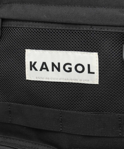 KANGOL(カンゴール)の「フロントマルチポケット 2層式 大容量 バックパック A4・PC収納対応 メッシュポケット付き(バックパック/リュック・メンズ・ブラック・FREE)」の6枚目の写真