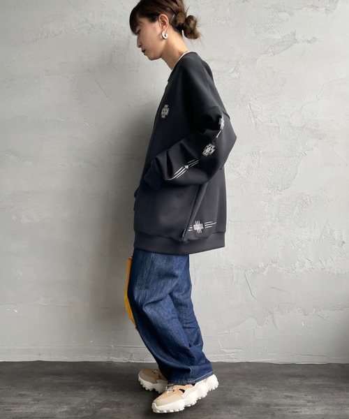 PENDLETON（ペンドルトン）の「[PENDLETON/ペンドルトン] 別注 ネイティブ柄 ダンボールニット クルーネックスウェット（スウェット・レディース・ブラック/グレイッシュベージュ/チャコール・S/M/L/XL）」の16枚目の写真