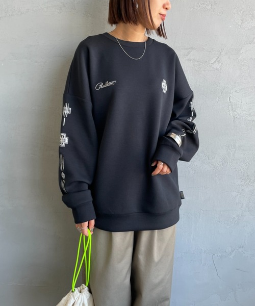 PENDLETON（ペンドルトン）の「[PENDLETON/ペンドルトン] 別注 ネイティブ柄 ダンボールニット クルーネックスウェット（スウェット・レディース・ブラック/グレイッシュベージュ/チャコール・S/M/L/XL）」の22枚目の写真