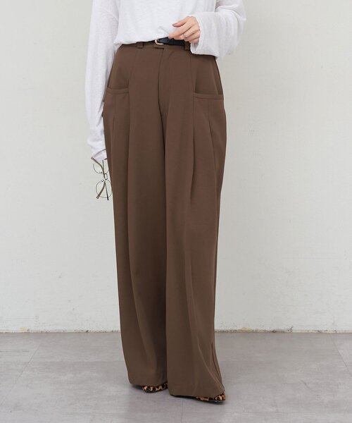 SHENERY(シーナリー)の「ダブルポケットパンツ(その他パンツ・レディース・ブラウン/アイボリー/ブラック・38/36)」の1枚目の写真