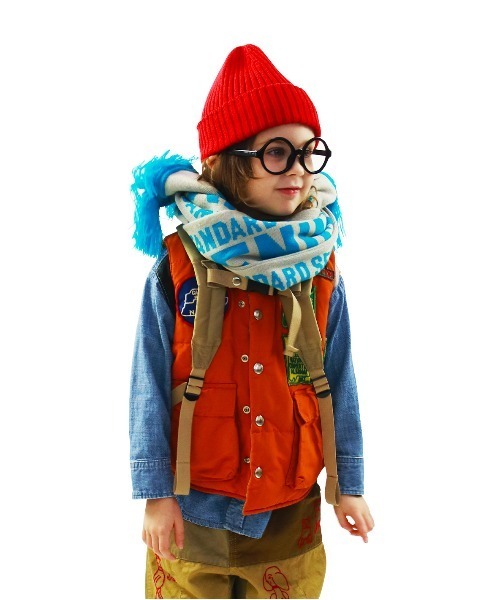 DENIM DUNGAREE（デニムダンガリー）の「Grosgrain Insulation Vest（その他アウター・キッズ・オレンジ・125/115）」の4枚目の写真