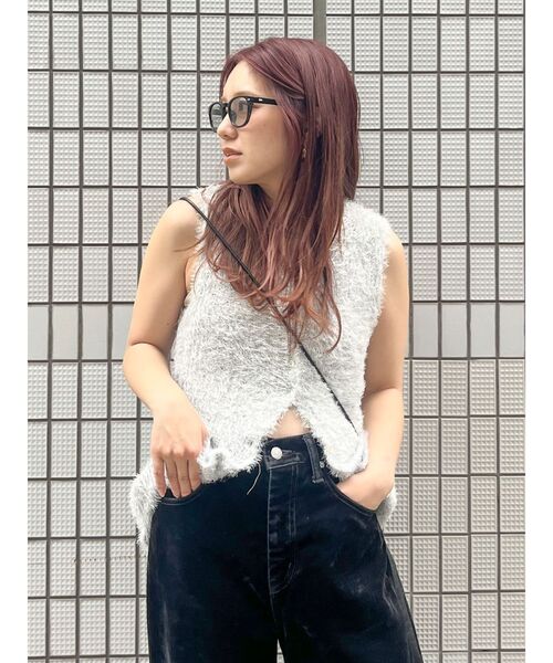 Ungrid（アングリッド）の「シャギーニットベスト（ニット/セーター・レディース・ゴールド/ブラウン/シルバー・FREE）」の10枚目の写真