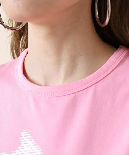 NERDY（ノルディ）の「クロップド Tシャツ（Tシャツ/カットソー・レディース・ホワイト/ブラック/ピンク・S/M/SS）」の18枚目の写真