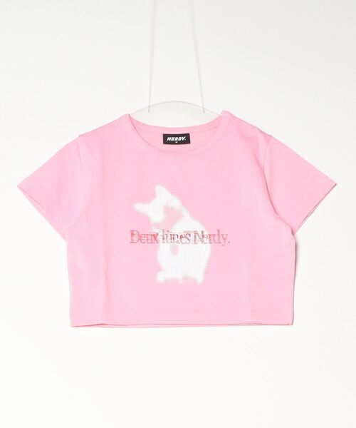 NERDY（ノルディ）の「クロップド Tシャツ（Tシャツ/カットソー・レディース・ホワイト/ブラック/ピンク・S/M/SS）」の22枚目の写真