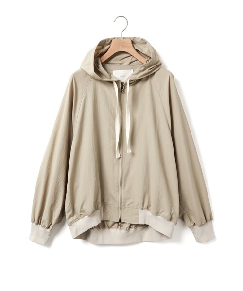 MidiUmi（ミディウミ）の「MidiUmi フード付きブルゾン（ダウンジャケット/コート・レディース・チャコールグレー/ベージュ・FREE）」の3枚目の写真