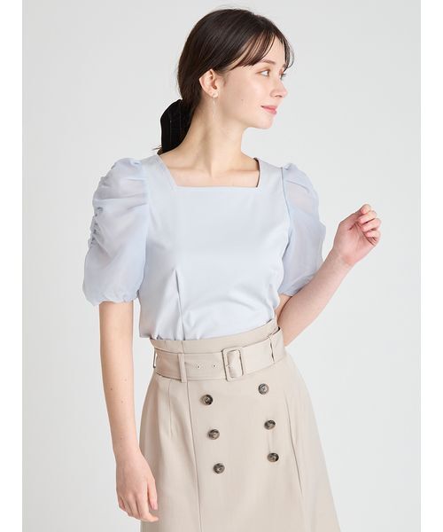 CELFORD（セルフォード）の「シアースリーブカットソー（Tシャツ/カットソー・レディース・サックスブルー/ホワイト/ブラック・38/36）」の12枚目の写真