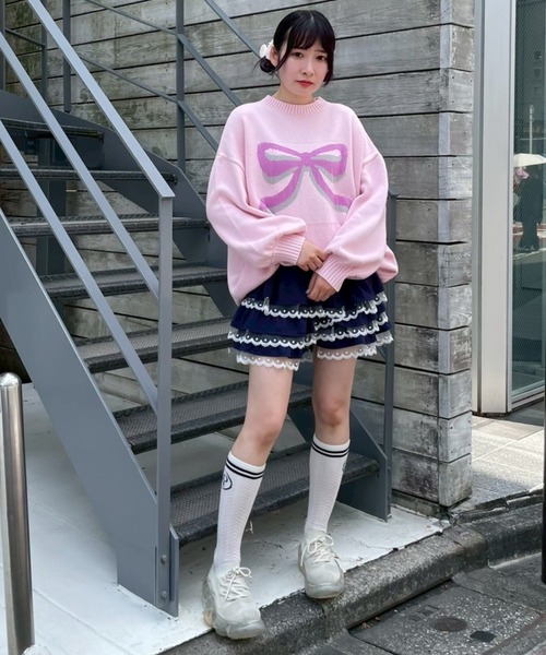 Candy Stripper（キャンディストリッパー）の「BIG RIBBON ニット（ニット/セーター・レディース・アイボリー/レッド・FREE）」の17枚目の写真