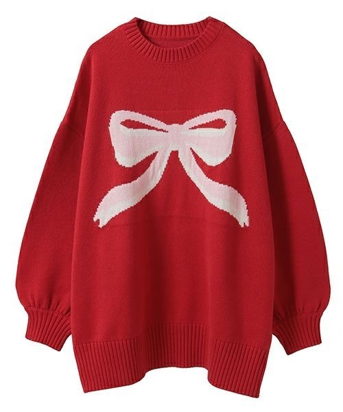 Candy Stripper（キャンディストリッパー）の「BIG RIBBON ニット（ニット/セーター・レディース・アイボリー/レッド・FREE）」の19枚目の写真