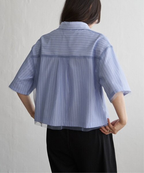 #anc ヴォルツ VLT′S by VALETINA′S インポートロッサ シャツ ブラウス 42 青 チェック ストライプ 異素材 レディース [943996] anc ヴォルツ VLT′S by VALETINA′S インポートロッサ シャツ