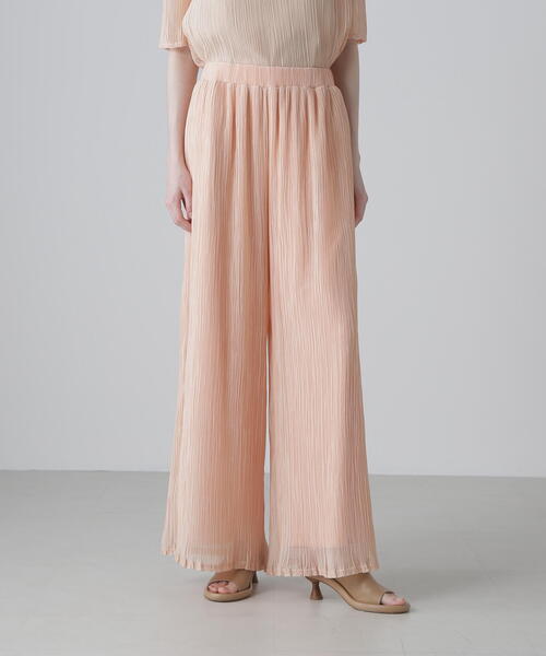ADORE(アドーア)の「シアーランダムプリーツパンツ(その他パンツ・レディース・ベージュ/ブラック・38)」の5枚目の写真