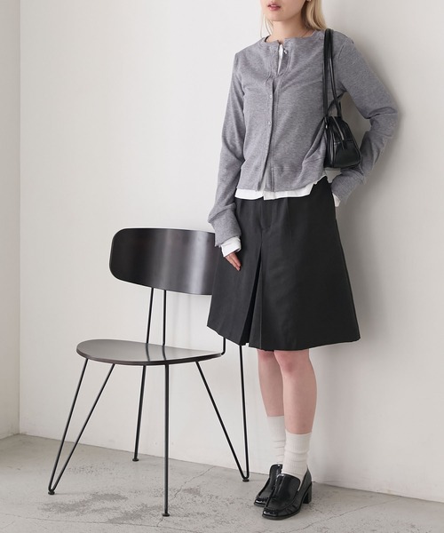 forksy.】ニュアンステクスチャーキュロットハーフパンツ forksy