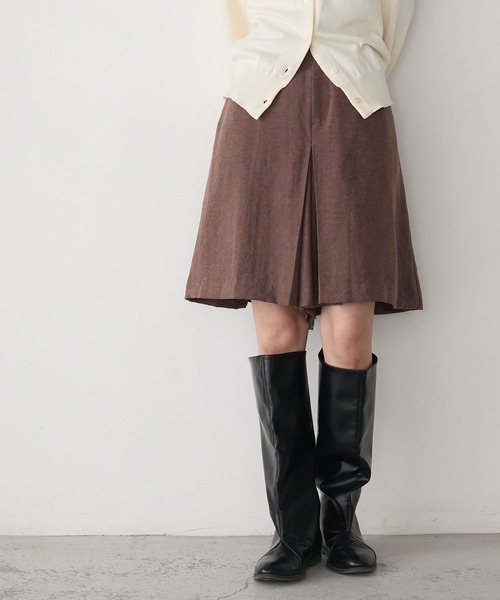 forksy.】ニュアンステクスチャーキュロットハーフパンツ forksy