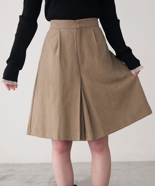 forksy.】ニュアンステクスチャーキュロットハーフパンツ forksy