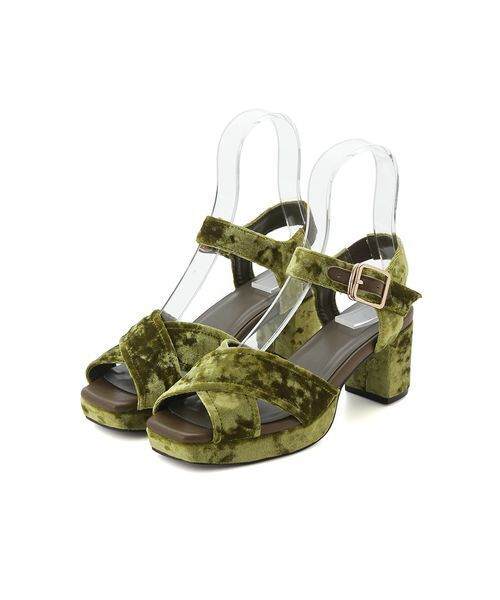 FRAY I.D（フレイアイディー）の「ベロアサンダル（サンダル・レディース・ダークブラウン/ブラック/オリーブ・36/37/38）」の3枚目の写真