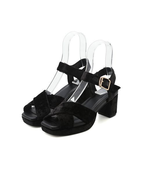 FRAY I.D（フレイアイディー）の「ベロアサンダル（サンダル・レディース・ダークブラウン/ブラック/オリーブ・36/37/38）」の2枚目の写真