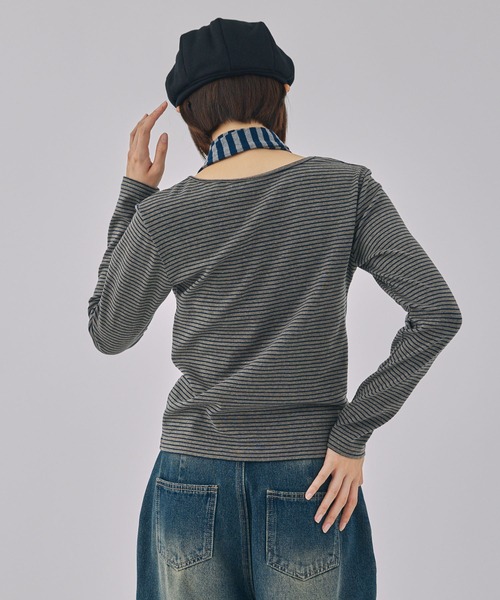 m.u DOCKING BICOLOR L/S T ロングスリーブT m.u DOCKING BICOLOR L/S T ロングスリーブT SWITCHING LS TEE