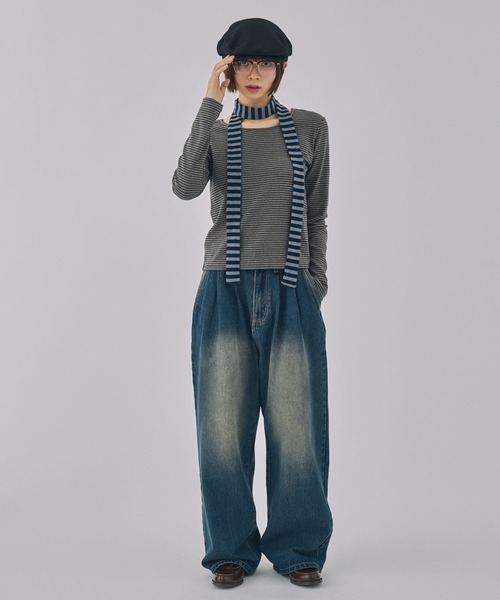 m.u DOCKING BICOLOR L/S T ロングスリーブT 楽天市場】1907 ウール ロング スリーブ Tシャツ wool long