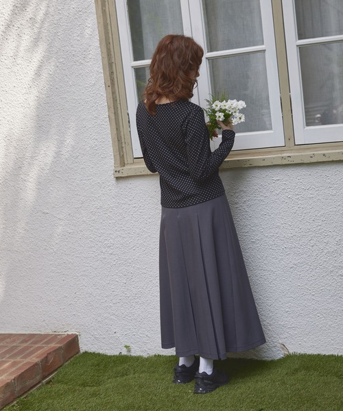 Unblend（アンブレンド）の「【Unblend】スリムマフラーセット ボーダー/ドット ロングスリーブTシャツ（Tシャツ/カットソー・レディース・チャコール/ブラック系/ブラック/グレー系・FREE）」の17枚目の写真