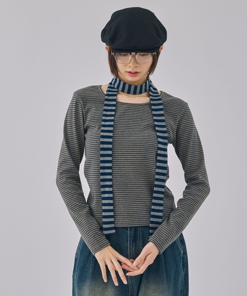 レディース ロングジョン maribu ロングボーダー 楽天市場】ロング