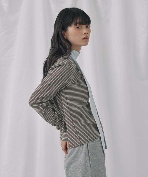 Unblend（アンブレンド）の「【Unblend】スリムマフラーセット ボーダー/ドット ロングスリーブTシャツ（Tシャツ/カットソー・レディース・チャコール/ブラック系/ブラック/グレー系/ライトブルー・FREE）」の20枚目の写真