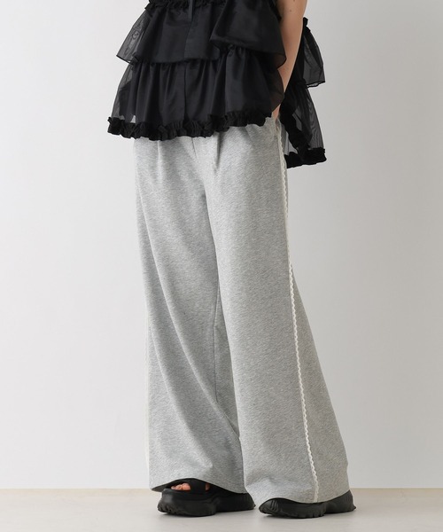 RAGEBLUE（レイジブルー）の「サイドミニレース/イージースウェットパンツ（スウェットパンツ・レディース・ブラック/グレー・FREE）」の2枚目の写真