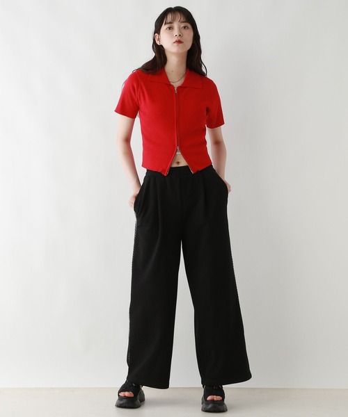 RAGEBLUE（レイジブルー）の「サイドミニレース/イージースウェットパンツ（スウェットパンツ・レディース・ブラック/グレー・FREE）」の3枚目の写真