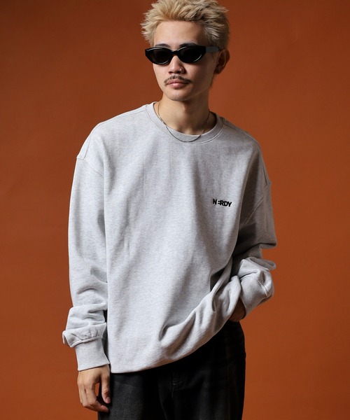 NERDY（ノルディ）の「ベレンクロゴスウェットシャツ（スウェット・メンズ・ホワイト/ブラック・SS/M/L/LL/S）」の21枚目の写真