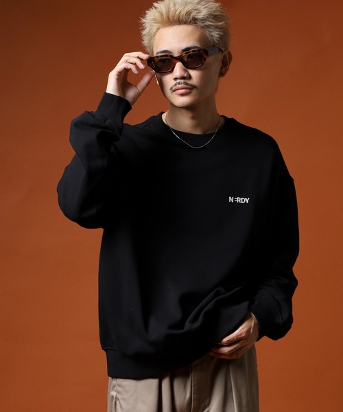 NERDY（ノルディ）の「ベレンクロゴスウェットシャツ（スウェット・メンズ・ホワイト/ブラック・SS/M/L/LL/S）」の13枚目の写真