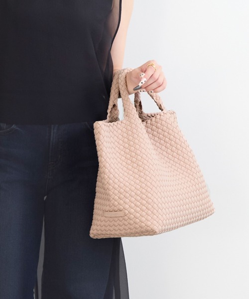 MICA&DEAL（マイカ＆ディール）の「【NAGHEDI】トートバッグ-St Barths Medium（トートバッグ・レディース・ピンク/ダークブラウン・M）」の10枚目の写真