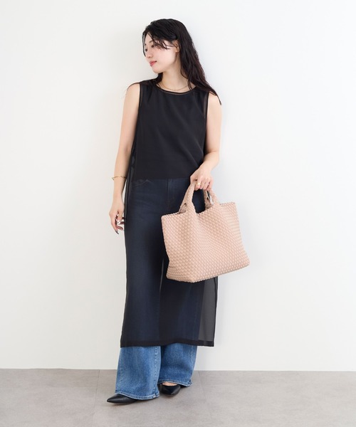 MICA&DEAL（マイカ＆ディール）の「【NAGHEDI】トートバッグ-St Barths Medium（トートバッグ・レディース・ピンク/ダークブラウン・M）」の12枚目の写真