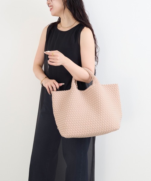 MICA&DEAL（マイカ＆ディール）の「【NAGHEDI】トートバッグ-St Barths Medium（トートバッグ・レディース・ピンク/ダークブラウン・M）」の15枚目の写真