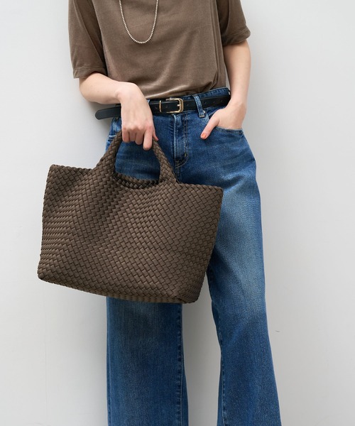 MICA&DEAL（マイカ＆ディール）の「【NAGHEDI】トートバッグ-St Barths Medium（トートバッグ・レディース・ピンク/ダークブラウン・M）」の17枚目の写真